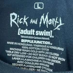 Rick And Morty T-Shirt‎ Ripple Junction Unisex Large Black Cotton Graphic SS EUC thumbnail 3
