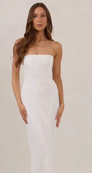 Park & Fifth Maxi Dress White Size XXS thumbnail 1