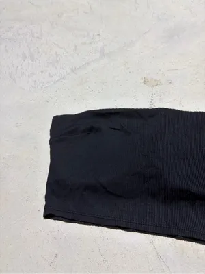 Aerie Black Ribbed swim Bandeau Top large thumbnail 5