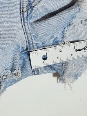Levi's 501 Light Wash Cutoff Denim Shorts Size 27 thumbnail 6
