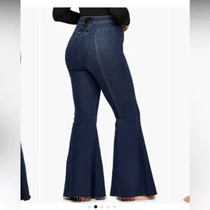 Free People We The Free Curvy CRVY Ma Cherie High Waist Flare Jeans thumbnail 2