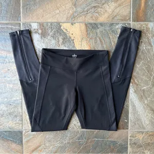 Alo Yoga Undertone Legging Two Tone Black Ankle Zipper Women's Size XS thumbnail 14