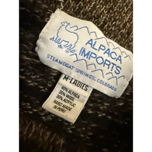 Alpaca Imports Brown Quarter Zip Alpaca Wool Blend Sweater Women's Medium thumbnail 3