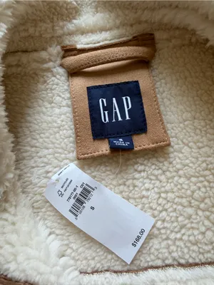 Gap Vegan Suede Sherpa-Trim Full Zip Jacket Small NEW NWT thumbnail 6