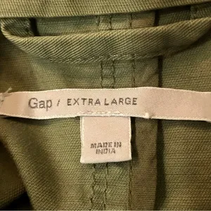 Gap Utility Jacket Womens XL Used Army Green thumbnail 10