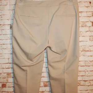 Zara Basic Khaki Slim Fit Trouser Ankle Pant XS thumbnail 4