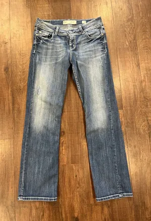 BKE Harper Bootcut Jeans Dark Wash Contrast Stitch Embroidered 29R (29x31.5) thumbnail 1
