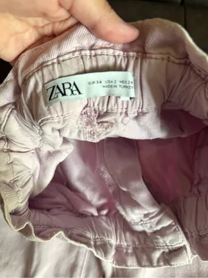 NWT Zara Light Lilac High-Rise barrel jeans size 2 thumbnail 5