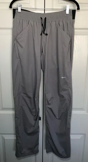 Women’s Black and Grey Nike Reflective Running Pants Size M thumbnail 1