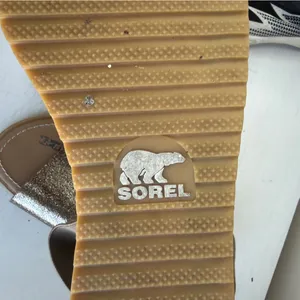 Sorel Ella II Ash Brown Metallic Leather Sandal SZ 9.5 thumbnail 9