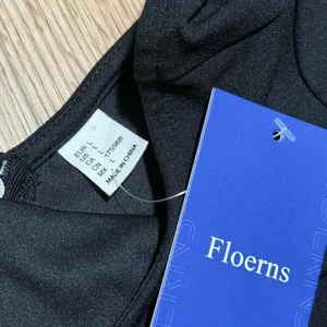 Floerns Black Ruffle Hem Mini Dress Flutter‎ Sleeve Fit and Flare Size L NWT thumbnail 4