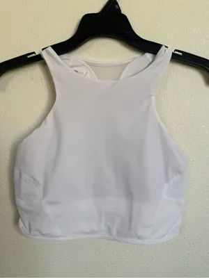 Lululemon Mesh-Back Train Bra White Size 6 Medium Support A/B thumbnail 3