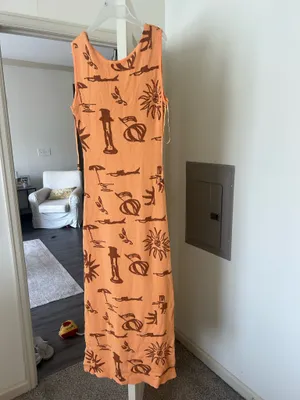 Shop triple threads dress Orange thumbnail 2