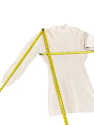 Lillusory Cotton Beige Knitted Cozy Neutral Knit Sweater Dress Size Large A1 thumbnail 12