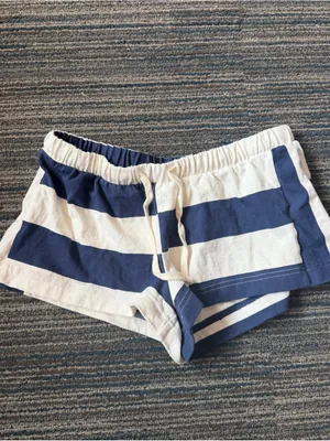 Free-EST by Free People XS Navy Cream Striped 100% Cotton Shorts thumbnail 2