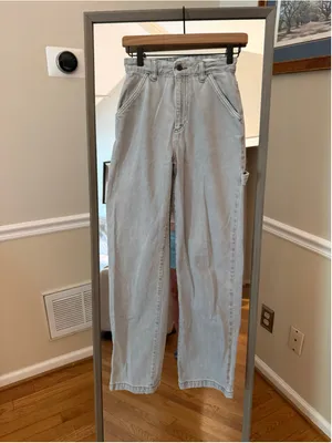 Women's Cotton On Grey Carpenter Jeans Size 2 thumbnail 2