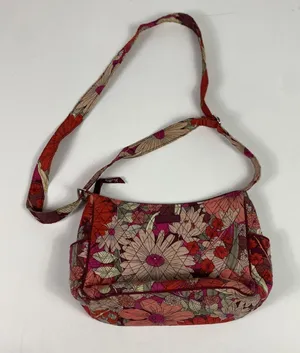 Vera Bradley Crossbody Bag Womens One Size Pink‎ Orange Floral Quilted Purse thumbnail 1