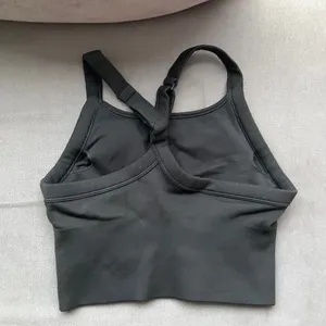 Alo Yoga Alo Yoga Seamless Ribbed Favorite Bra Tank Charcoal Green XS thumbnail 5