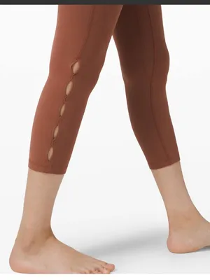 Lululemon Unlimit high‎ rise crop 23” keyhole in ancient copper 4 thumbnail 3
