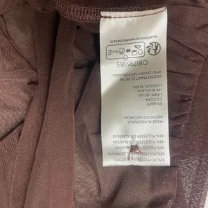 NWT Maeve by Anthropologie Brown Sheer Ruched Buttondown Blouse Women’s Size:S thumbnail 10