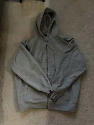 Brandy Melville Grey Zip-Up Hoodie thumbnail 1