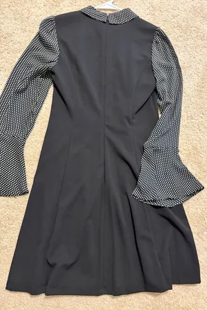 Black Dress polka dot sleeves thumbnail 2