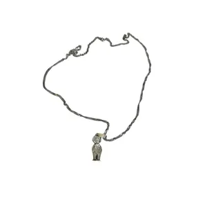 Boy charm necklace pendant 925 marking boy with overalls thumbnail 11