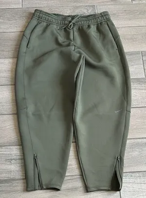 Nike Olive Green Women's Jogger Sweatpants with Ankle Zips thumbnail 1