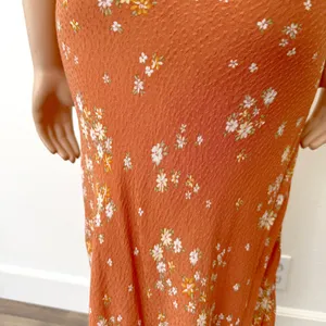 [Nikki Erin] Orange Floral Print Cap Sleeve Peasant Midi Slip Dress Size Large L thumbnail 10