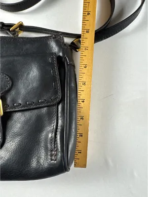 Dooney & Bourke Classic Black Leather Crossbody Bag thumbnail 3