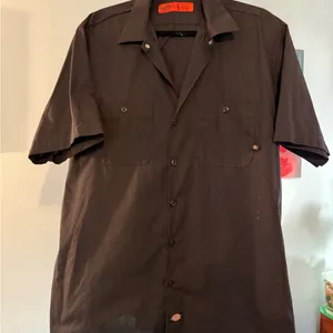 Black Dickies Hot Rod Work Shirt XL Tall SS Top thumbnail 1