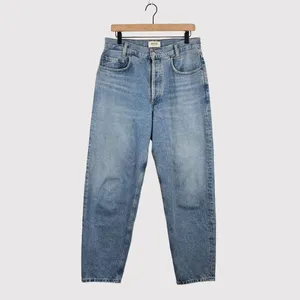 AGOLDE Womens Jeans Blue High Rise Baggy Tapered Denim Button Fly Medium Wash 28 thumbnail 2
