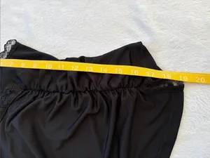 Express size small y2k usa Black Lace-Trim Cami Tank Top ruched summer 90s thumbnail 6