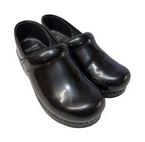 Dansko Professional Black Patent Leather Clogs Slip On Work Nurse 39 thumbnail 1