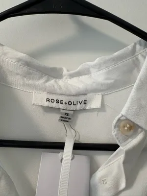 Rose + Olive White Button-Up thumbnail 2