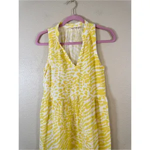 Nation LTD Yellow Animal Print Cotton Mini Dress Womens XS Casual Summer Beachy thumbnail 11