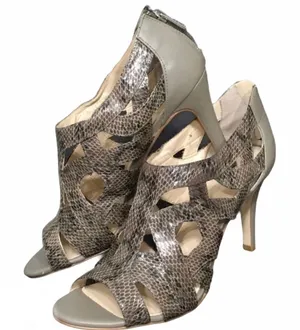 Calvin Klein Gray Python embossed heels thumbnail 1