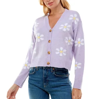 NWT Ultra Flirt Button Front Daisy Cardigan thumbnail 1