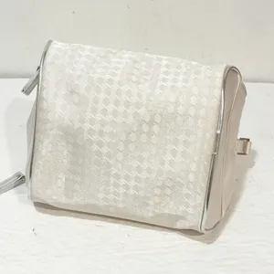 Christian Dior Beauty Vintage White Fabric Vanity‎ Makeup Cosmetic Toiletry Bag thumbnail 6
