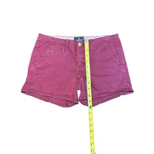 American Eagle Shortie 4 Red Low Rise Chino Shorts Stretch Y2K thumbnail 6