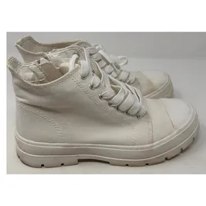 Unr8ed Women's White High Top Zip Up Sneakers Size‎ 8 thumbnail 3