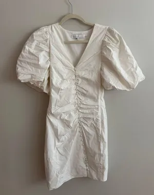 Revolve Puff Sleeve White Dress thumbnail 4