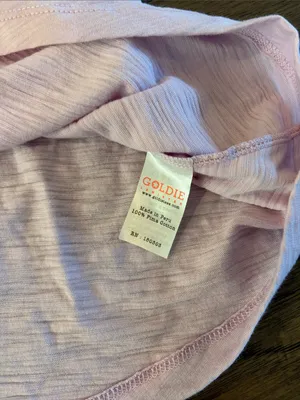 Goldie Lewinter Lilac Ruffle Sleeve Top Sz M thumbnail 6