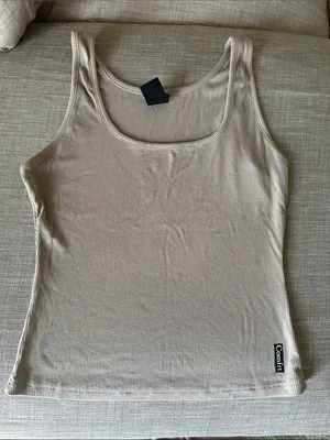 Comfrt Ribbed Contour Waist Length Tank Top in Desert - Women's Scoop Neck thumbnail 1