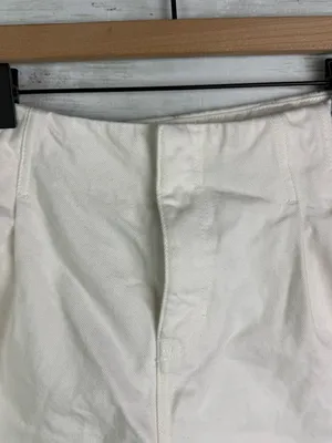 Antonio Melani High Rise Pleated Denim Shorts Size 12 thumbnail 3
