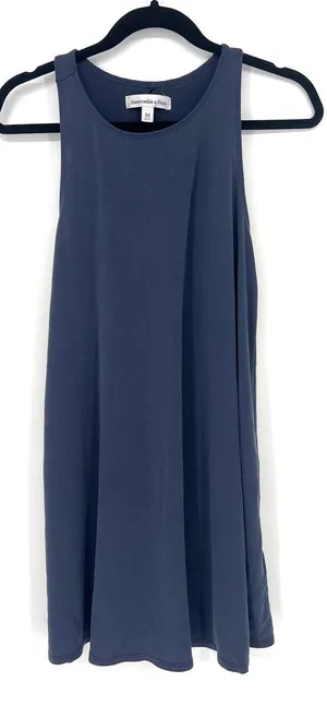 Abercrombie & Fitch Navy Racerback Mini‎ Skater Dress Medium Casual Minimalist thumbnail 1
