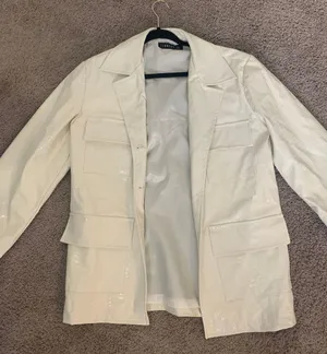 LIONESS White Faux Leather Jacket thumbnail 3
