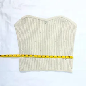 NWOT Aerie Pearl Ribbed Sweater Tube Top - Heather Frost - XL thumbnail 12