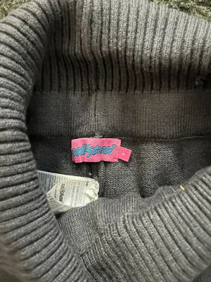 Edikted Viral Blue Fold over Sweater Pants thumbnail 2