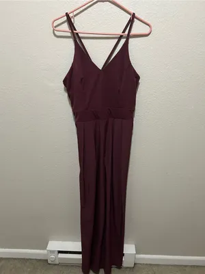 Halara Breezeful Backless Wide Leg Jumpsuit Amaranth Purple Red Large thumbnail 5